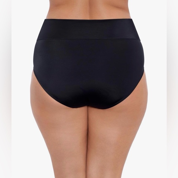 TrimShaper Women's Yoke Brief Swim Bottom Black 18W 18 NWT - Picture 2 of 10